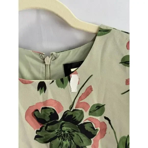 Alexia Admor Sophie Floral Dress Off-White Size 8 Fabric Pull - Picture 7 of 13